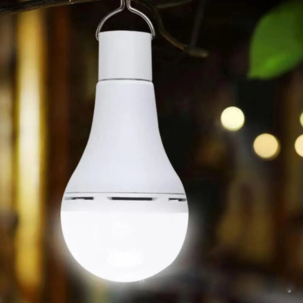 LED Solar Bulb Light Waterproof Outdoor USB Charged Hanging Emergency Sunlight Powered Lamp Portable Indoor House