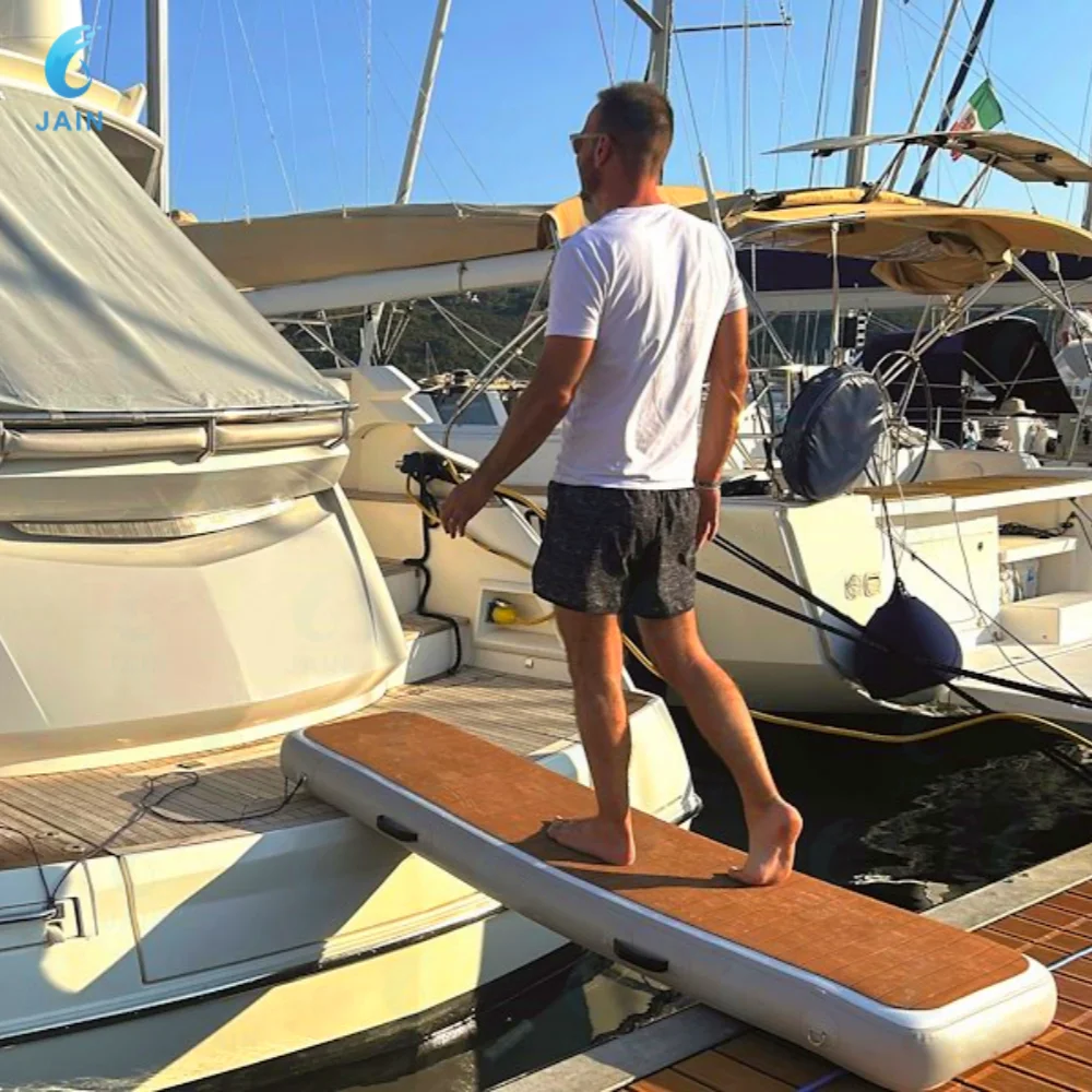 Floating Dock with Carry Bag, Inflatable Platform, Gangway for Lake Sea Water Boat, Floats for Island