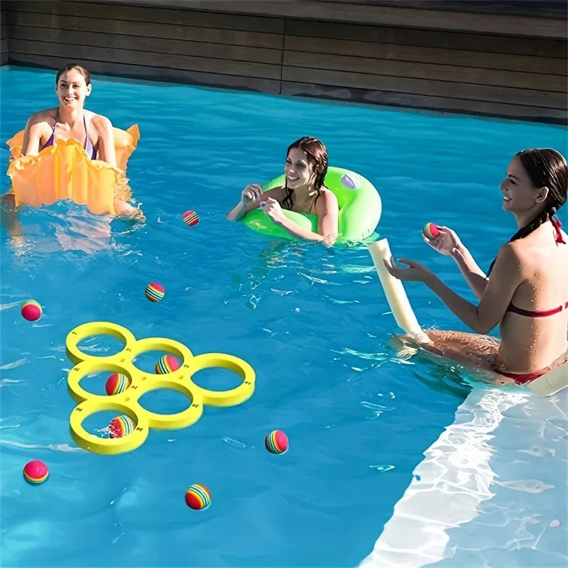 Fun Splash Water Sports Floating Pool Game Toy - Durable EVA Material, Random Color Ball, Perfect for Summer Fun