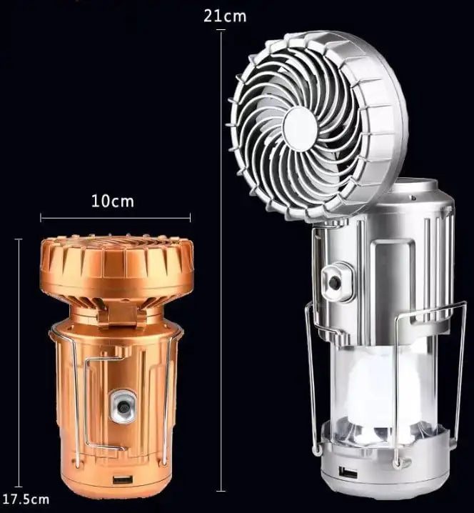 Portable Camping Lanterns Electric Fan 1500mAh LED Solar Power Hanging Tent Rechargeable Outdoor Emergency Lamp with Fan