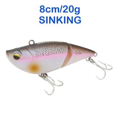 Floating Sinking Baits 2 Sections 8cm Multi Jointed Swimbait VIB Fishing Lures Swimbait for Fishing Pike Bass Fishing Tackle