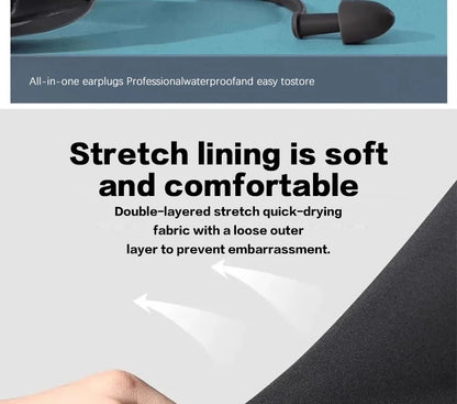 2025 New Anti Embarrassment Swimming  Gear Complete Adult Swimsuit Set Swim Cap Goggles 3 Pcs Set  Swimming Trunks for Men Short