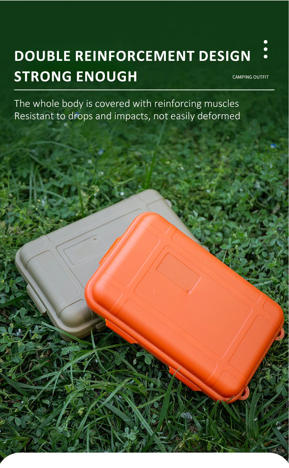 S/L/XL Size Outdoor Plastic Waterproof Sealed Survival Box Container Camping Outdoor Travel Storage Box Fishing Tackle Bag