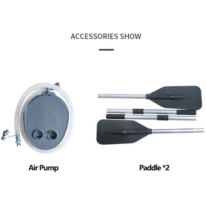 2.6M Fishing Luya Floating Platform Boat With Air Deck Set Thickness Air Chamber Inflatable Movable Floating Row With Motor Set