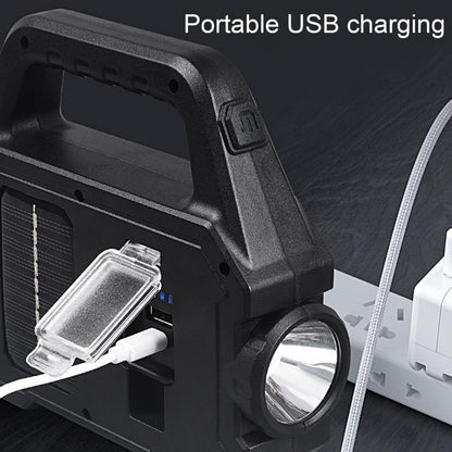 250LM Solar Power Camping Flashlight Waterproof 6 Gears Torch Light Lantern Side USB Hiking Super Bright LED/COB Outdoor Lamp