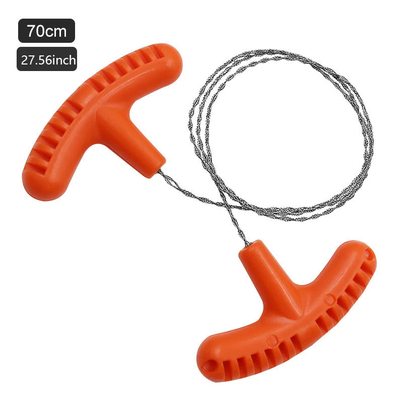 Outdoor Hand Rope Saw Mini Pocket Saw Camping Survival Wire Saw Portable Stainless Steel Wire Saw Camping Parts