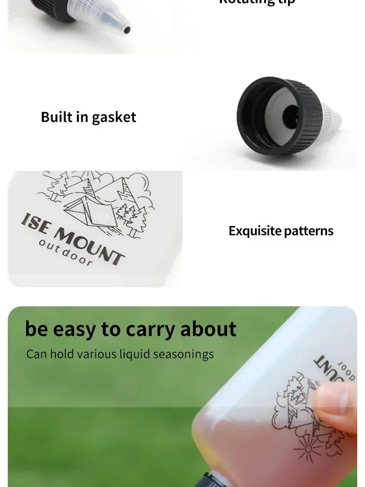 Outdoor Oil Bottle Portable Packaging Small Oil Pot Vinegar Bottle Soy Sauce Bottle Camping Leak-proof Sealed Seasoning Bottle