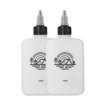 Outdoor Camping Oil Dispenser Bottle 120ml Leakproof Vinegar Jar Squeeze Bottle with Twist Top Cap HDPE for Cooking Grilling