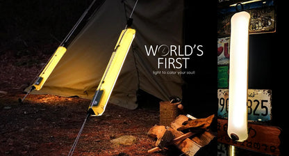 Portable Air Tube Light Foldable LED Soft Light Inflatable USB Solar Charging Waterproof Outdoor Photography Camping Lighting