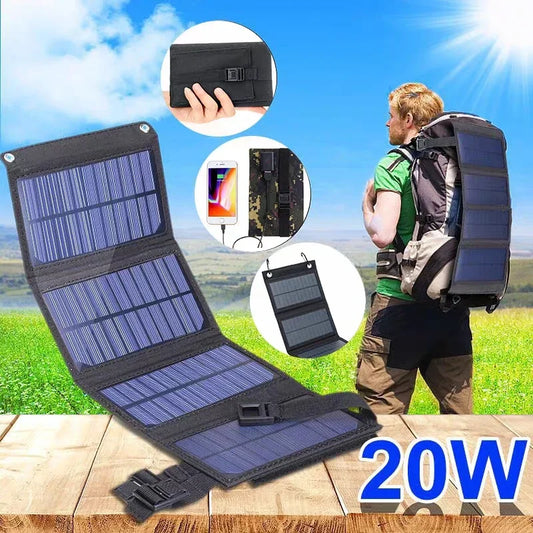1pc USB Foldable Portable Solar Panel 5V Flexible Small Waterproof Solar Panels Cells for Phones Car Camping Hiking Power Bank
