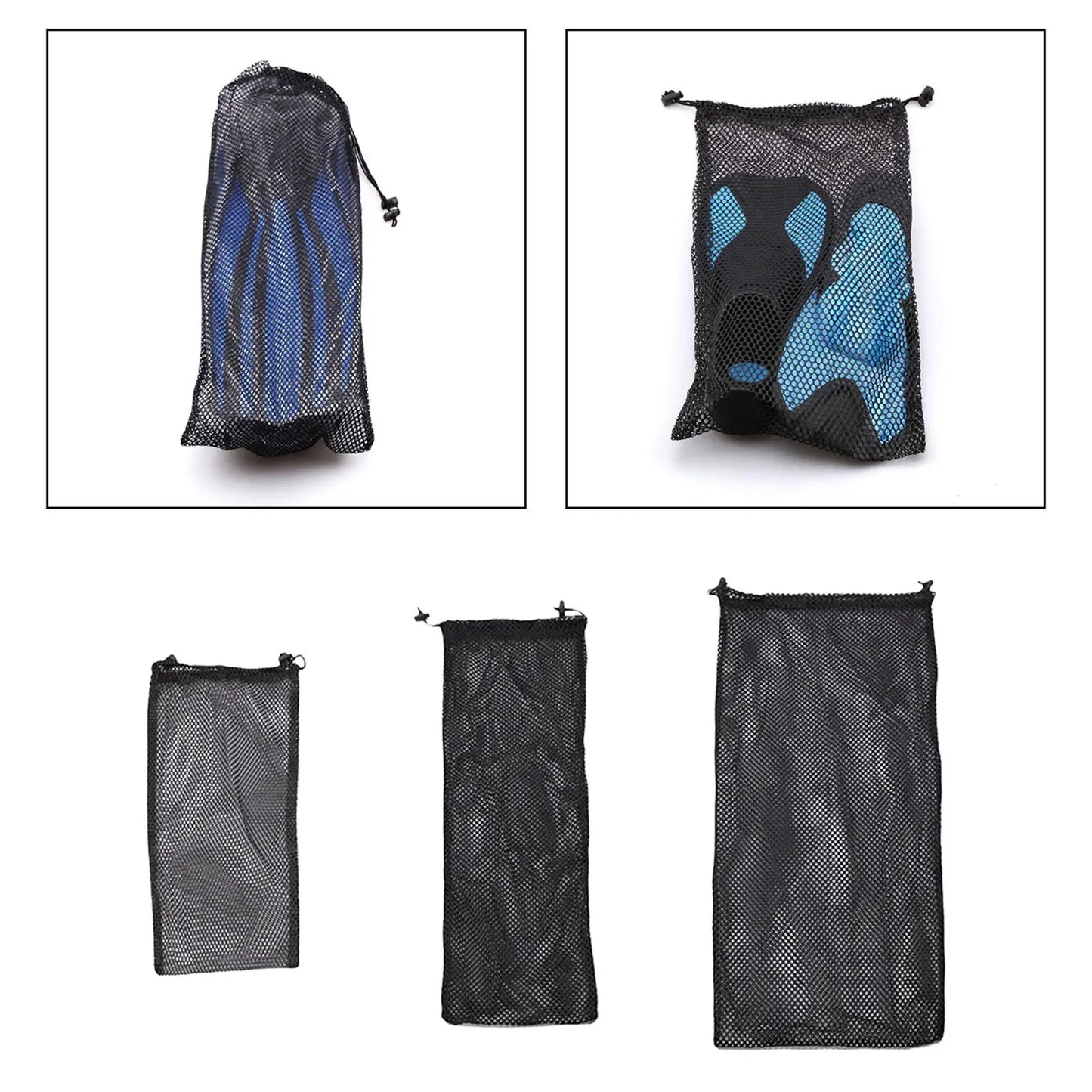 Scuba Diving Fins Bag Storage Mesh Gear Carry Bag Swimming Flippers Carrier for Water Sports Surfing Swimming Gear Travel Beach