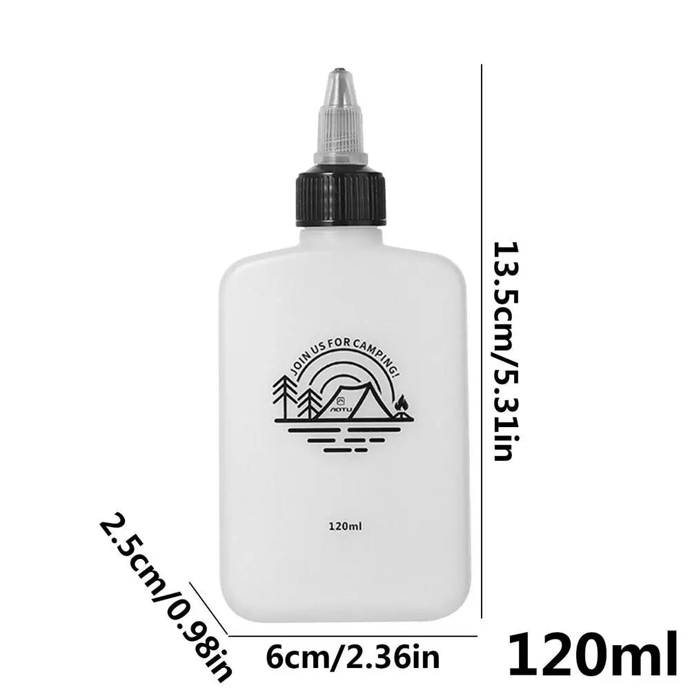Outdoor Camping Oil Dispenser Bottle 120ml Leakproof Vinegar Jar Squeeze Bottle with Twist Top Cap HDPE for Cooking Grilling