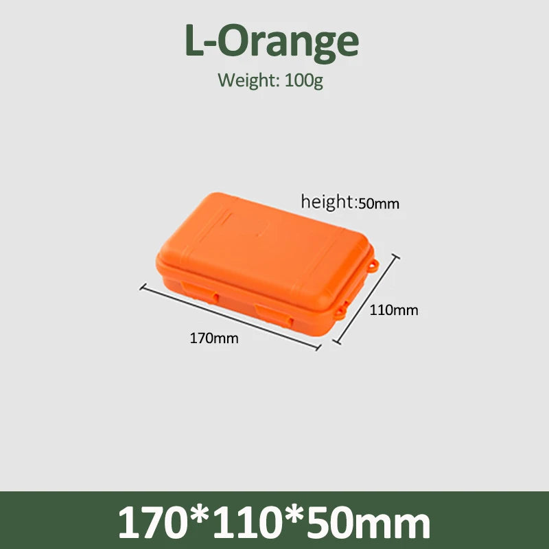 S/L/XL Size Outdoor Plastic Waterproof Sealed Survival Box Container Camping Outdoor Travel Storage Box Fishing Tackle Bag