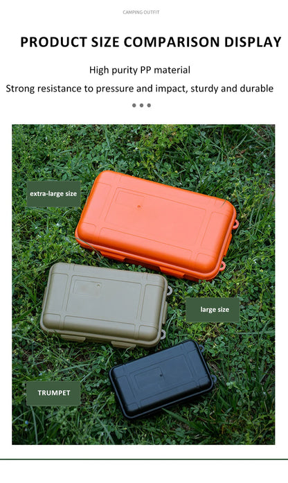 S/L/XL Size Outdoor Plastic Waterproof Sealed Survival Box Container Camping Outdoor Travel Storage Box Fishing Tackle Bag