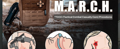 RHINO RESCUE-SE IFAK Trauma First Aid Kit,Tactical Medical Pouch for Car Home Travel Hiking and Camping,Emergency Survival Gear