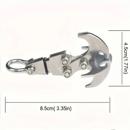 Folding Gravity Grab Hook Outdoor Rock Climbing Rescue Claw Survival Mountaineering Hook Tool Multifunctional Stainless Steel