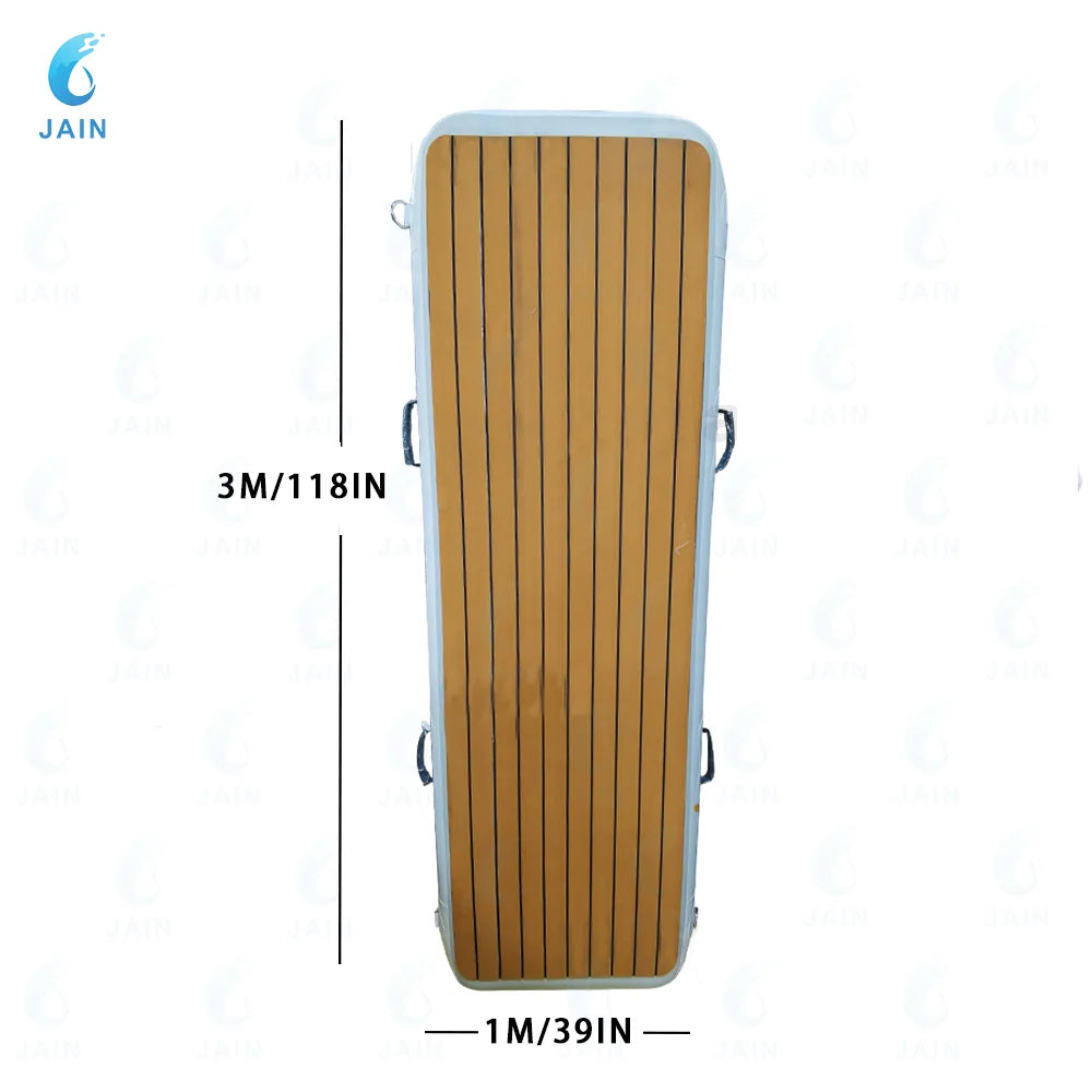 Floating Dock with Carry Bag, Inflatable Platform, Gangway for Lake Sea Water Boat, Floats for Island