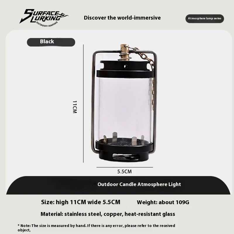 MOUNTAINHIKER GOPEAK Outdoor Candle Light Set Picnic Camping Retro Decorate Ambience Light Creative Desktop Bedside Candle Light