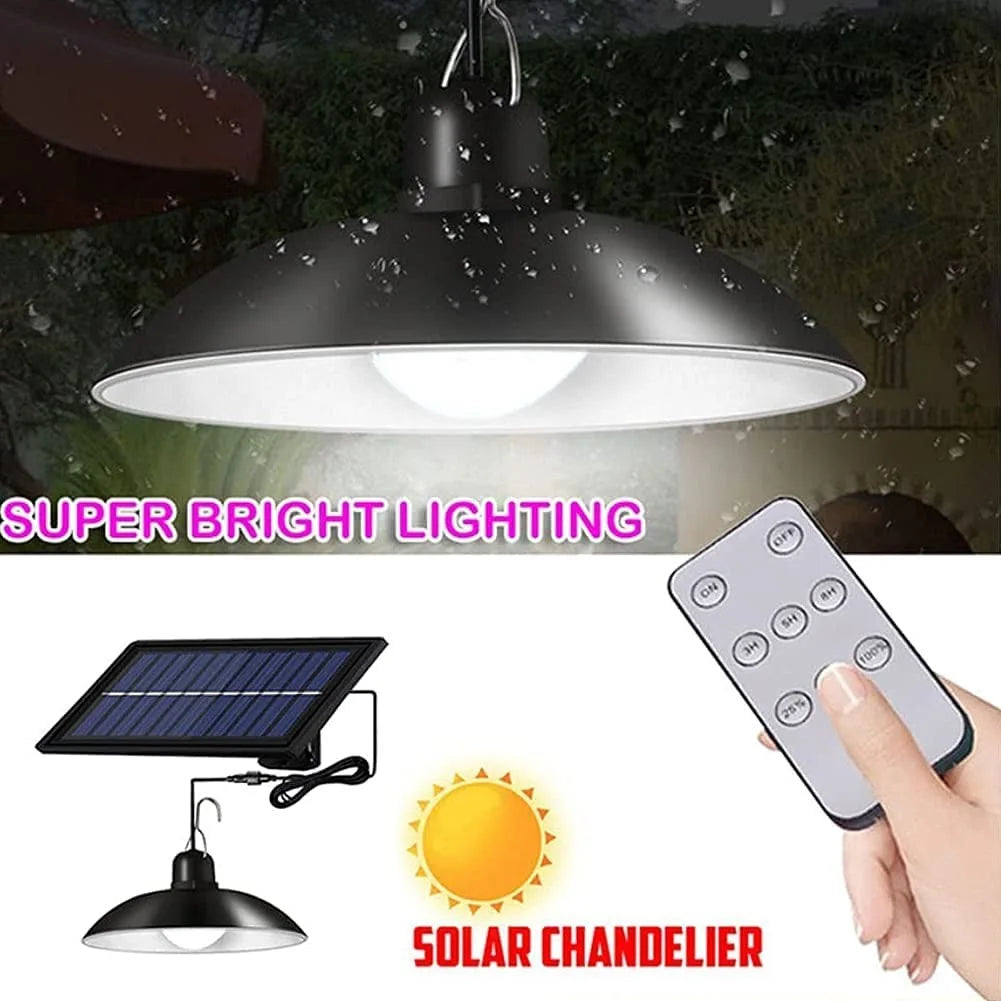 Solar Pendant Lights, An LED Solar Light With a Remote Control for Barn Shed Barn Chicken Coop Bullpen  etc