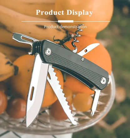 Pink Folding Knife Multipurpose Tools Self Defense Hunting Tactical Pocket Knife Survival Gear Camping Equipment EDC Hand Tools