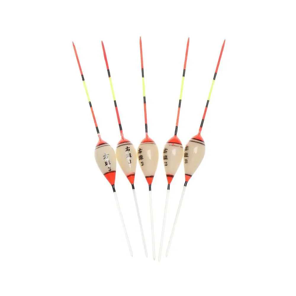 5pcs Fishing Floats Balsa Wood Flotteur Portable Durable Peche Shallow Floating Exquisite Models Accessories