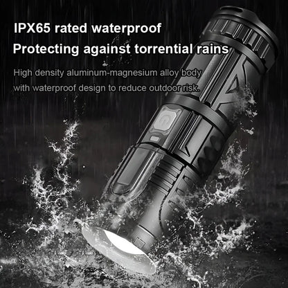 LED White Laser Telescopic Zoom Flashlight-1