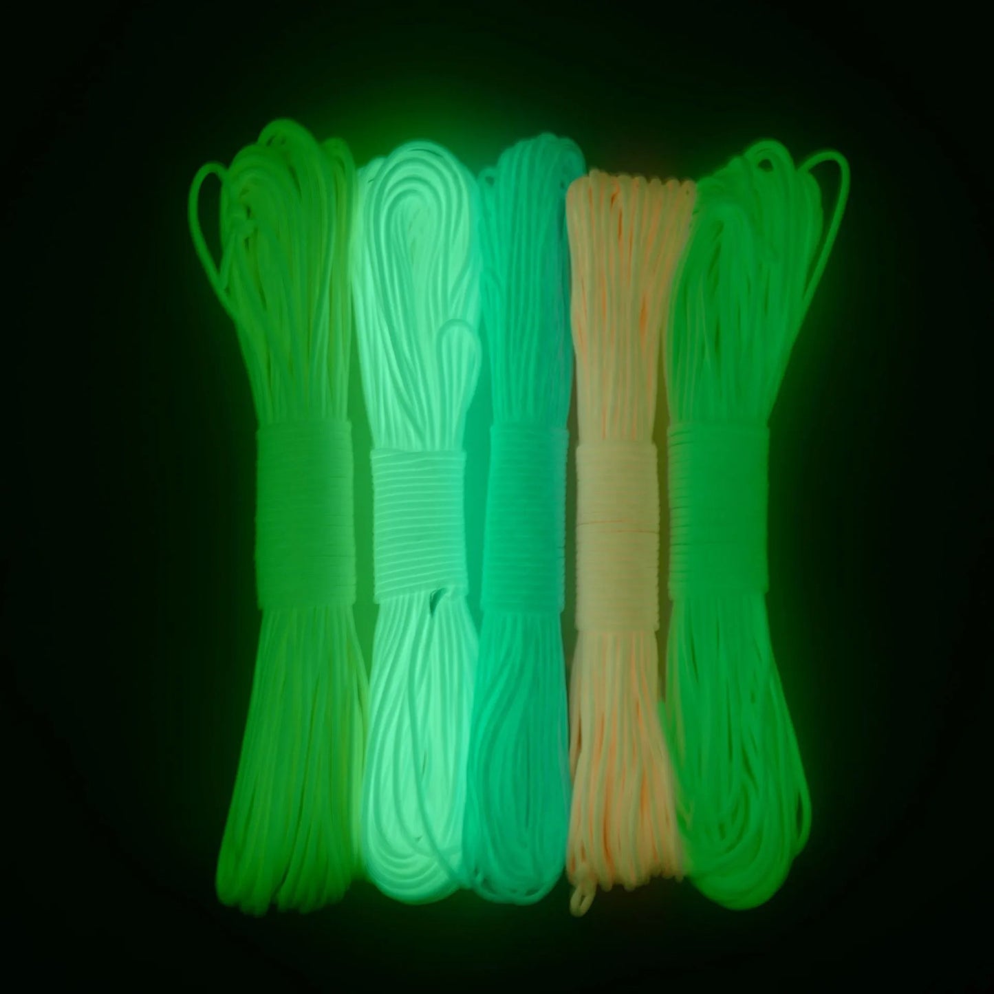 9-Core Luminous Paracord Rope 550lb 4mm Nylon Tactical Survival Parachute Rope Glow Dark Outdoor Lanyard Camping Tent Cord