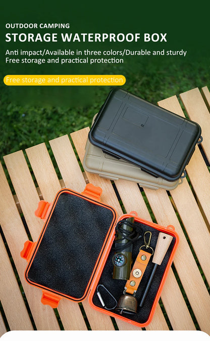 S/L/XL Size Outdoor Plastic Waterproof Sealed Survival Box Container Camping Outdoor Travel Storage Box Fishing Tackle Bag