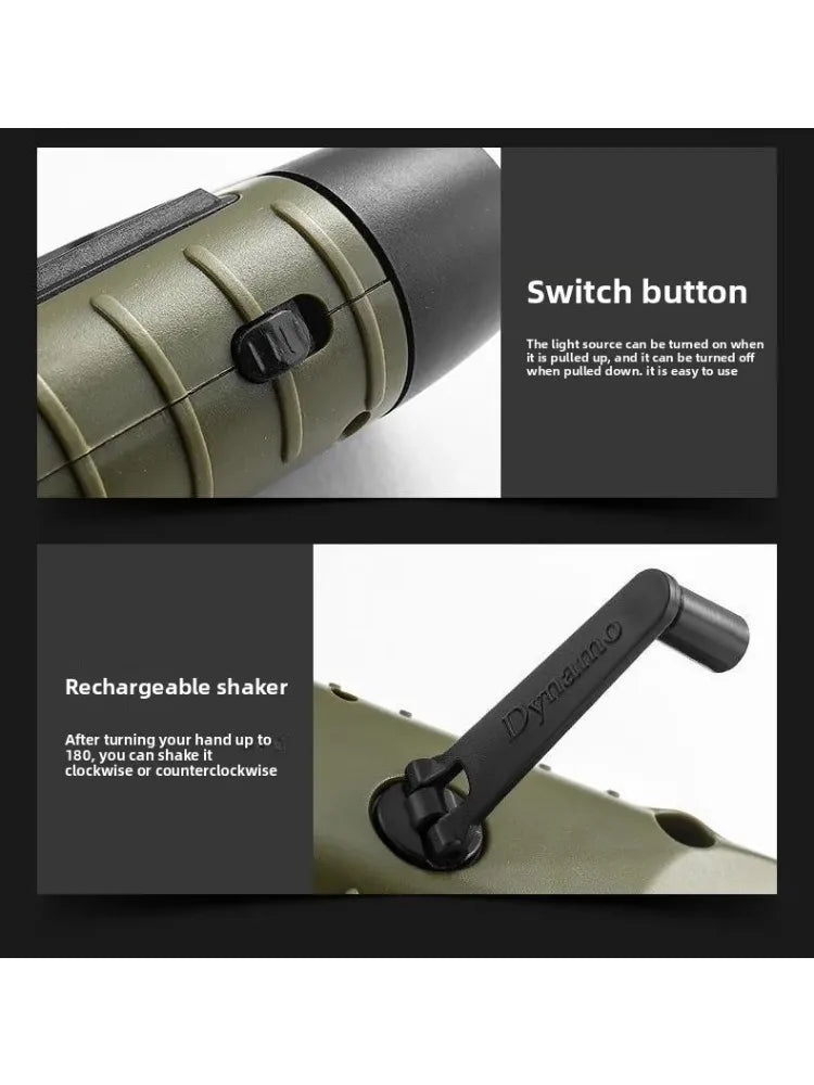Solar Powered LED Flashlights USB Charging Flashlight Survival Gear for Outdoor Camping Hiking Emergency Torch Light