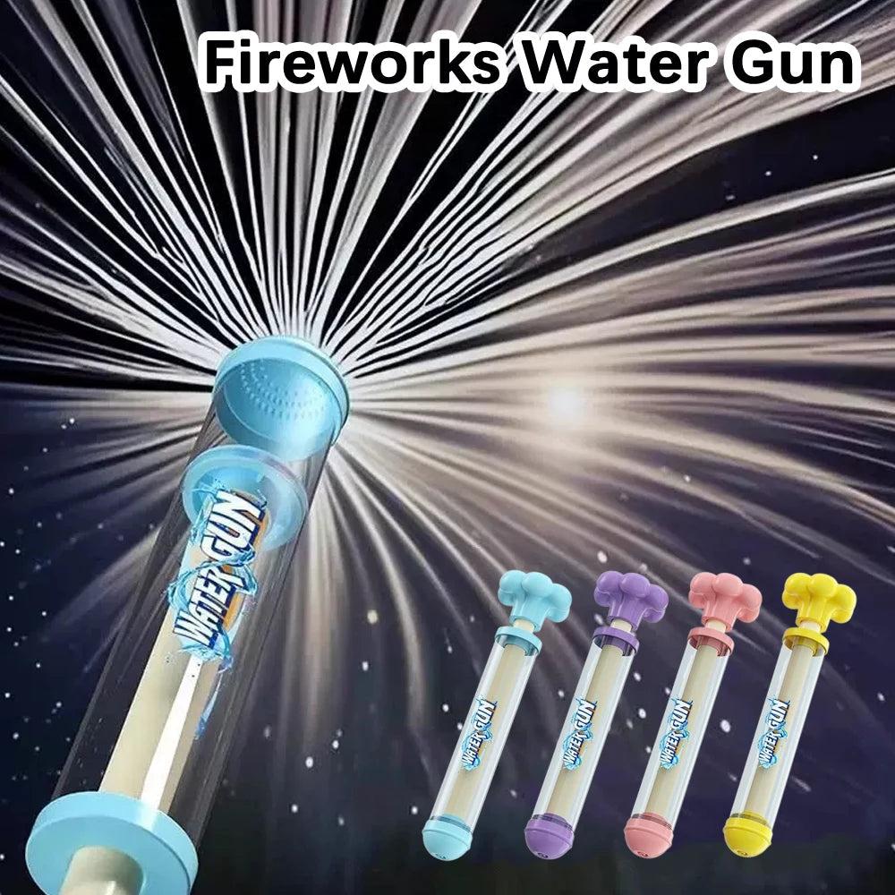 Fireworks Water Gun Children's Water Fights Games Kid Summer Interactive Pull-Out Water Spray Toys Photography Atmosphere Props