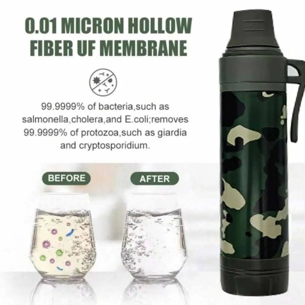 Outdoor camping emergency water filter, outdoor life emergency filtration, direct drinking, individual water purifier, steriliza