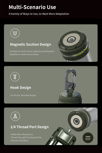 FLEXTAILGEAR TINY REPEL Mosquito Repellent&Lamp Lightweight Outdoor With Rechargeable 4800mAh Battery Camping(No Repellent Pads)