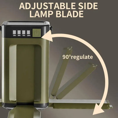 Solar Portable Camp Light Camping Lamp Foldable Flashlight Emergency Power Bank Work Floodlight For Outdoor Camping