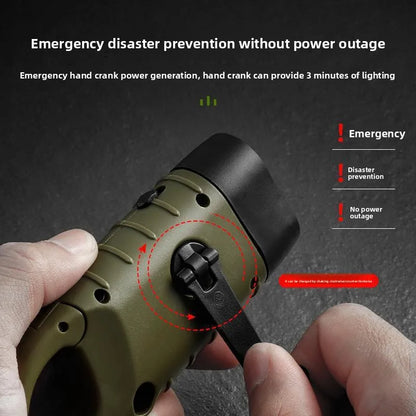 Solar Powered LED Flashlights USB Charging Flashlight Survival Gear for Outdoor Camping Hiking Emergency Torch Light