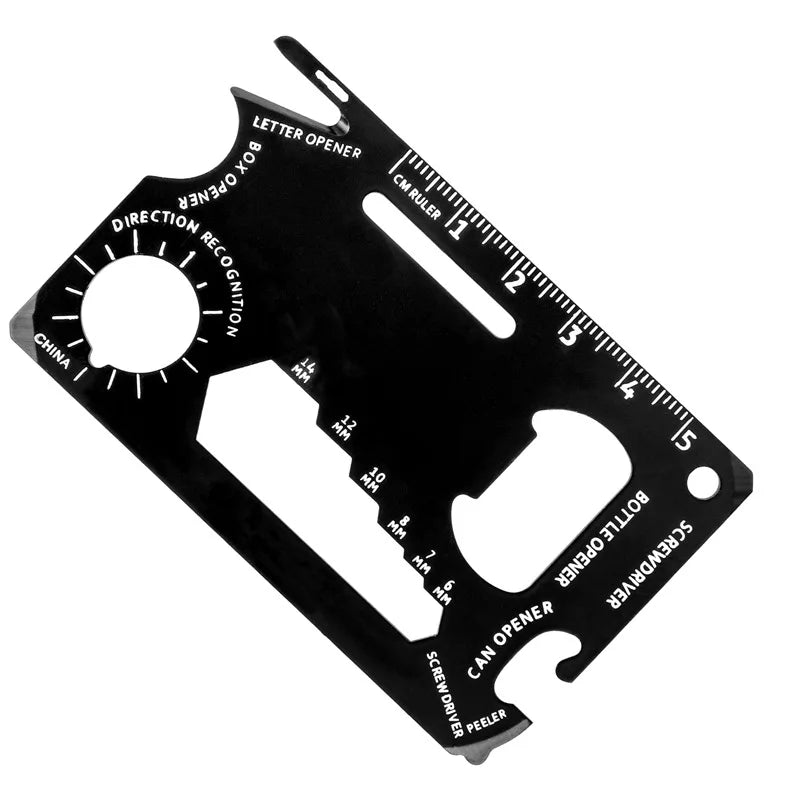 Multi Tool 46 in 1 Credit Card Size Outdoor Camping Survival Accessories Multipurpose Gear Gadget Tools for Man Portable