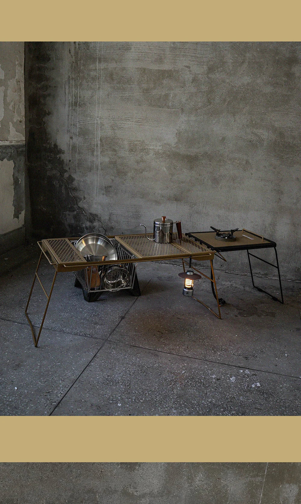 ARBOR FOLDING STAINLESS BASKET WILD CAMPING OUTDOOR