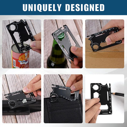 Multi Tool 46 in 1 Credit Card Size Outdoor Camping Survival Accessories Multipurpose Gear Gadget Tools for Man Portable