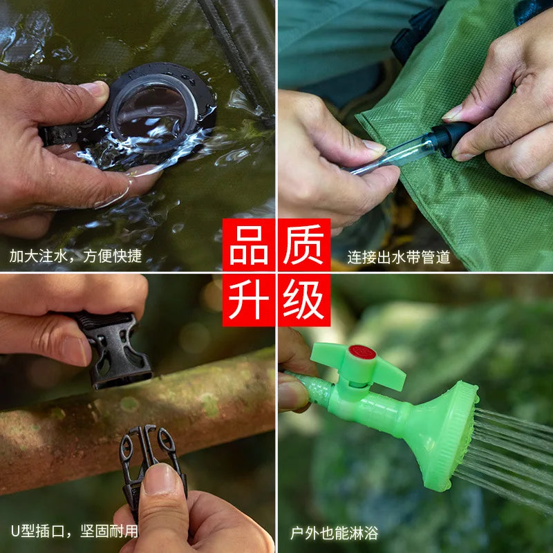 Outdoor New 20L Solar Energy Heat Camp Shower Bag Camping Shower Portable Shower Bag