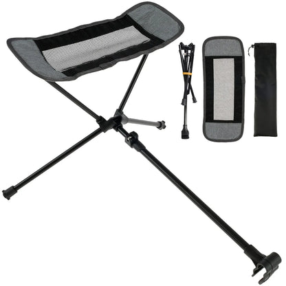 WESTTUNE Universal Camping Chair Foot Rest Folding Attachable Footrest Lightweight Footstool for Outdoor Fishing Beach Hiking