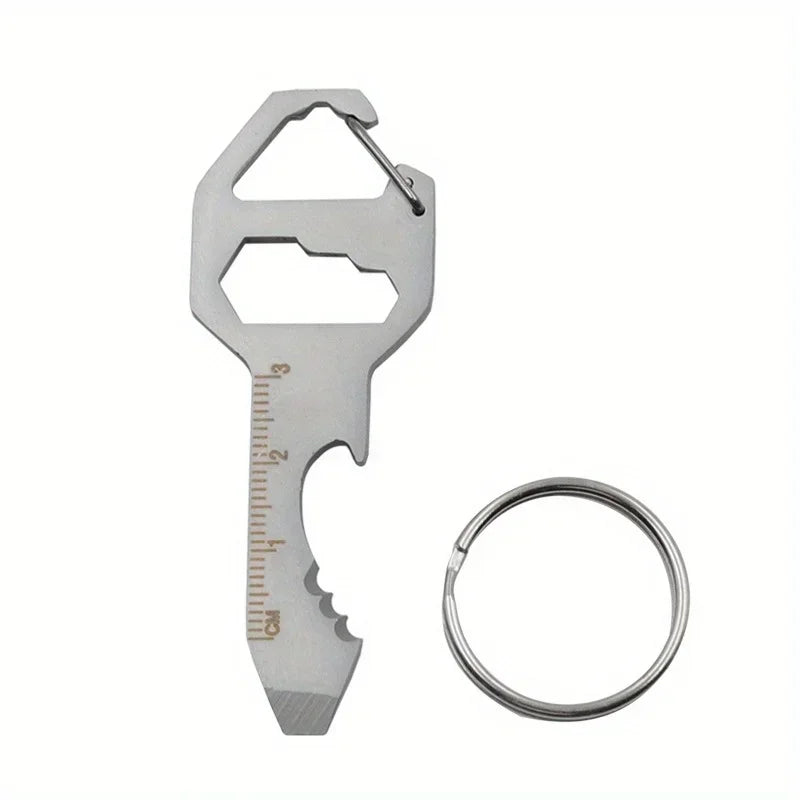 1PC Compact Outdoor Survival Bottle Opener Wrench Screwdriver Pocket EDC Multi Tool Keychain Outdoor Survival Gear Gadget