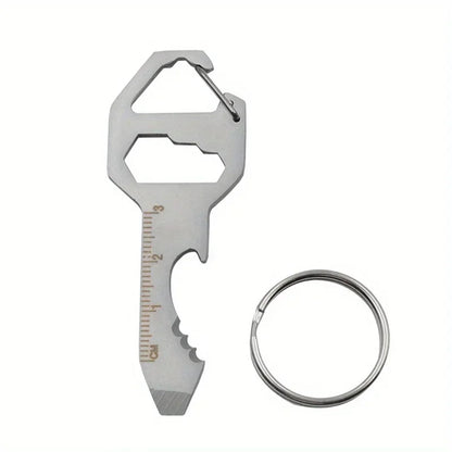 1PC Compact Outdoor Survival Bottle Opener Wrench Screwdriver Pocket EDC Multi Tool Keychain Outdoor Survival Gear Gadget