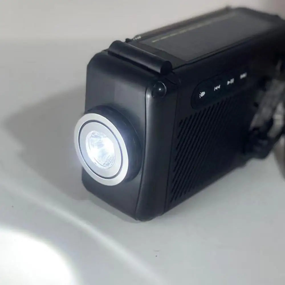 Emergency Solar Crank Radio AM FM SW Weather Alert 1200mAh Power Bank LED Flashlight SOS Alarm for Outdoor Survival Camping