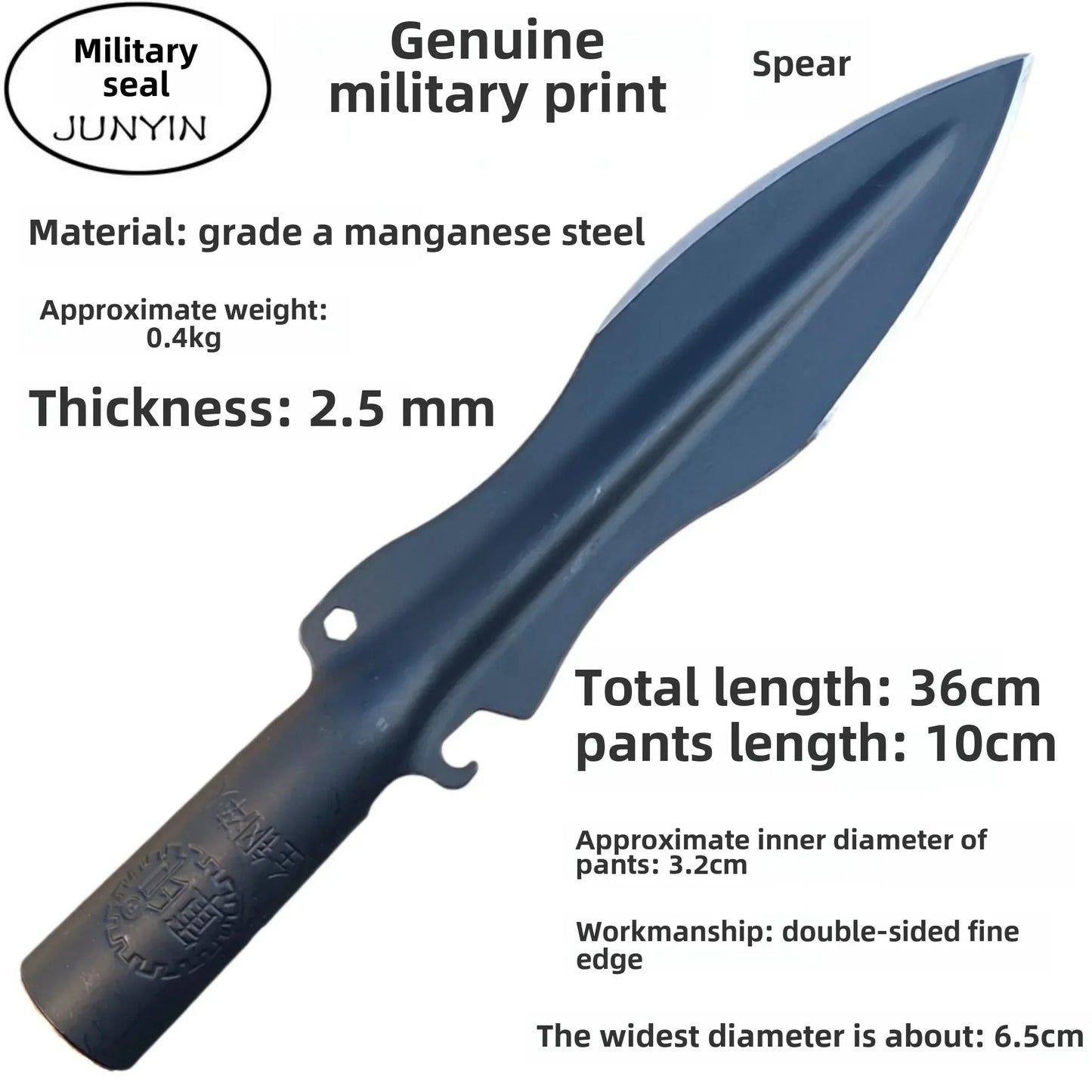 New Stainless Steel Spearhead Boar Spear Gardening Tip Shovel Outdoor Multi-Tool Spear survival gear camping tools edc camping