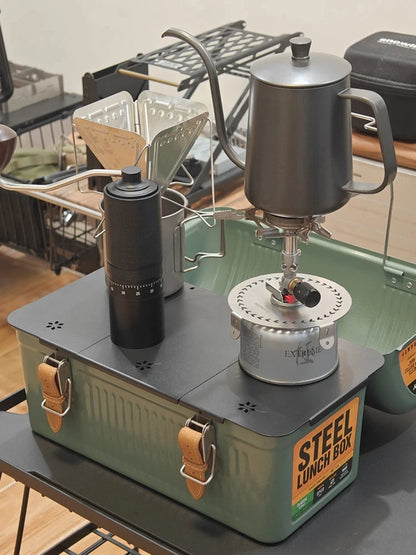 Folding Table Top Aluminum Alloy Table Board Plate Mini Shelf Table Board Felt Lining For Stanley Lunch Box 9.4L Camping Gear