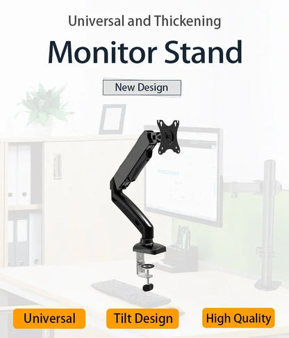 SAT1 Swivel Rotating Gas Spring Led Computer Monitor Arm Stand