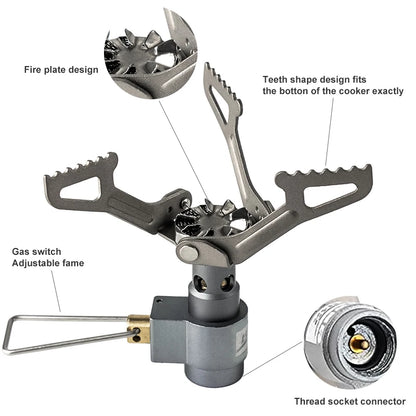 BRS Outdoor Gas Stove Mini Titanium Camping Gas Burner 25g Ultralight Stove Survival Furnace Pocket Picnic Gas Cooker BRS-3000T