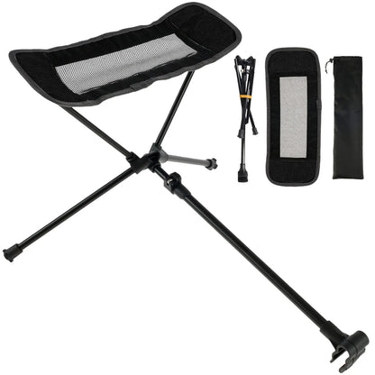 WESTTUNE Universal Camping Chair Foot Rest Folding Attachable Footrest Lightweight Footstool for Outdoor Fishing Beach Hiking