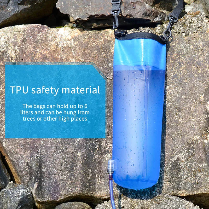 Filterwell 6L Fed Water Filter Straw Water Bag Foldable Outdoor Survival Gear Camping Hiking Travel Supplies