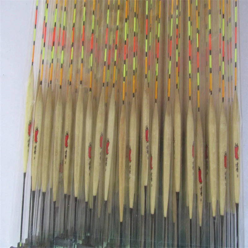 5Pcs/lot Fishing Floats Wood Balsa Flotteur Peche Shallow Water Ice Floating  Bobbers Wooden Float Fishing Accessories Tackle