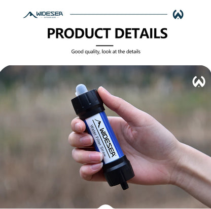 Widesea Camping Outdoor Water Purifier 0.01Micron Filtration Portable Reusable Straw Type Use Of Highqualitymedical Hollow Fiber